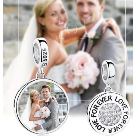 Charm personalizado colgante plata 925 con foto