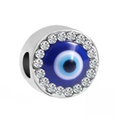 Charm redondo mal de ojo protección plata de ley