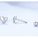 Pendientes corazón para mujer o niña corazones pequeños plata de ley joyería básica