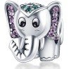 Charm elefante de la suerte plata de ley