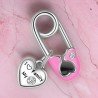 Charm imperdible i Love Family plata S925