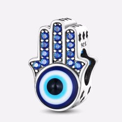 Charm mano hamsa mal de ojo compatible plata de ley S925 protección