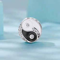 Dúo Ying Yang charms conjunto energías opuesto desmontable plata de ley S925