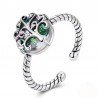 Anillo árbol de la vida ajustable multicolor mágico plata del ley