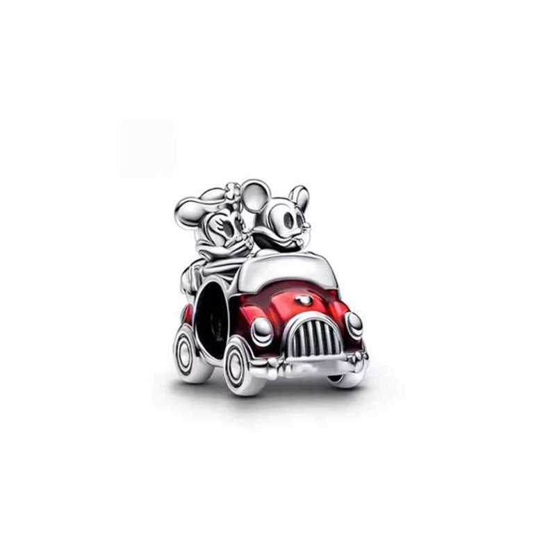 Charm coche Minnie y Mickey viaje plata de ley