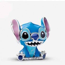 Charm Lilo y Stitch plata de ley compatible azul